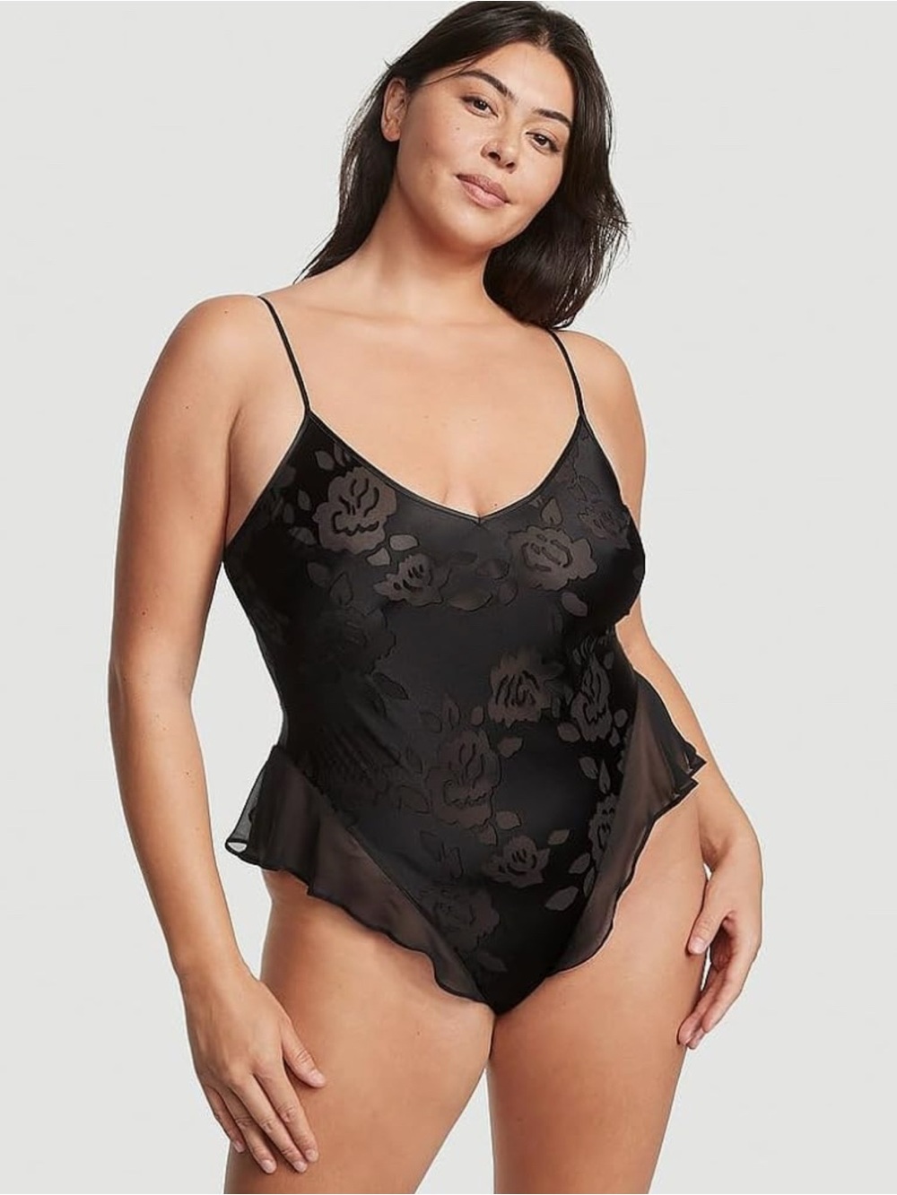 Victoria's Secret VS Archives Burnout Satin Teddy black xxl